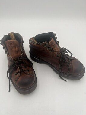 Dr. Martens 8287 Made In England Brown Leather Boots Women's US 7 Vintage